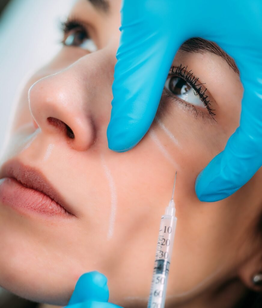 Anti-Aging Treatment. Dermal Filler Injection